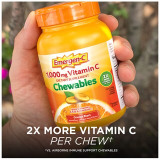 Foto 6 | Suplemento De Vitamina C Masticable Emergen-c 1000 Mg 40 Tabletas - Venta Internacional.