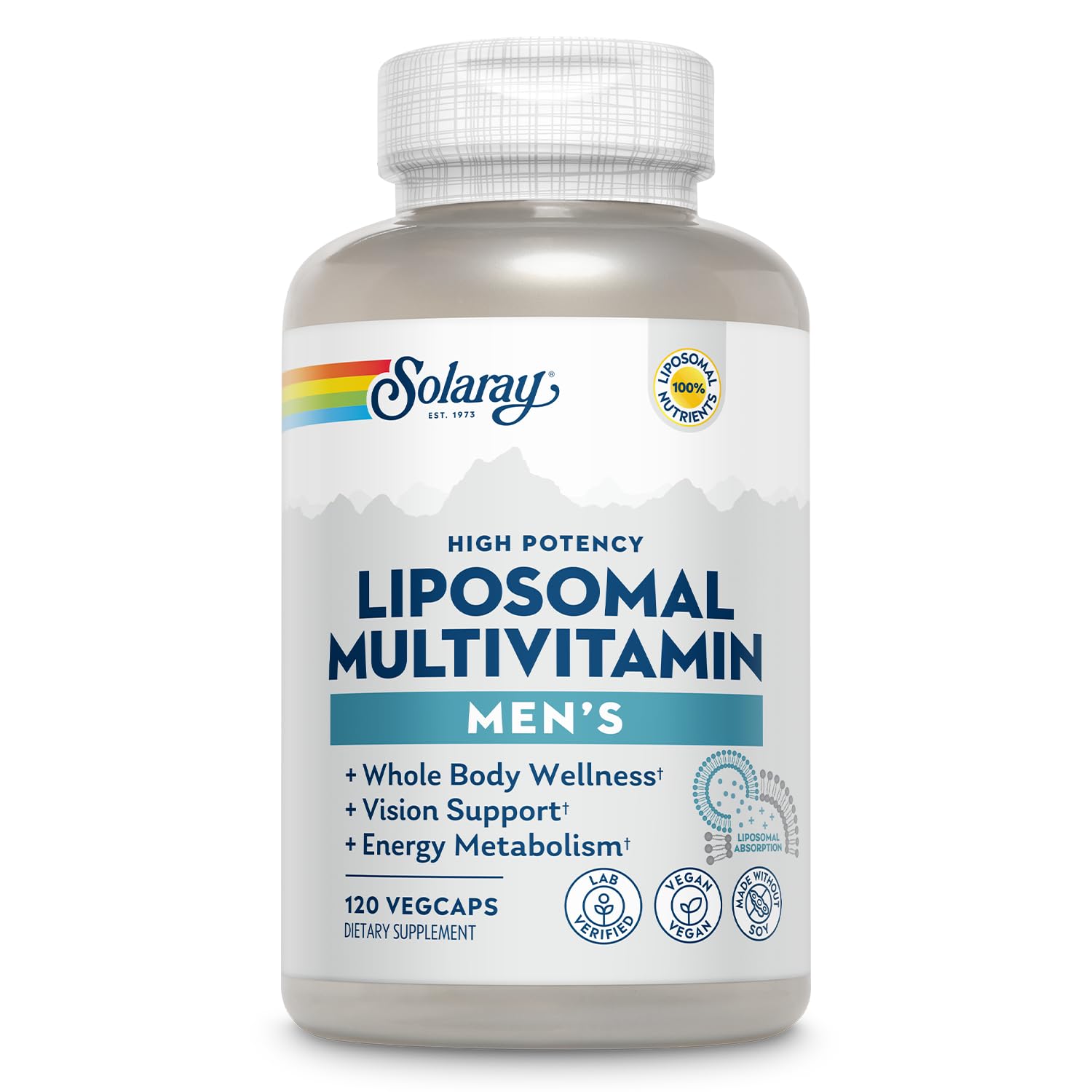 Foto 2 pulgar | Suplemento Multivitamínico Liposomal Solaray Para Hombres, 120 Cápsulas Vegetales - Venta Internacional.