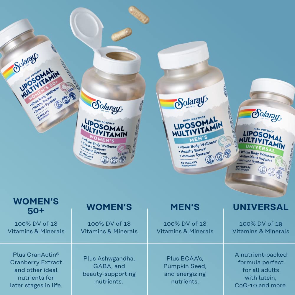 Foto 6 | Suplemento Multivitamínico Liposomal Solaray Para Hombres, 120 Cápsulas Vegetales - Venta Internacional.