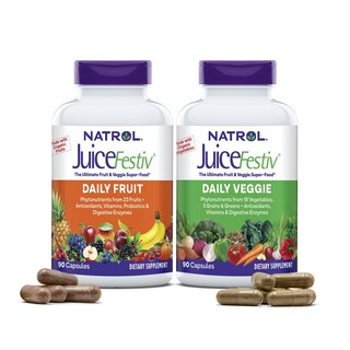 Foto 1 | Suplemento Natrol Juicefestiv Daily Fruit & Veggie 90 Cápsulas - Venta Internacional.