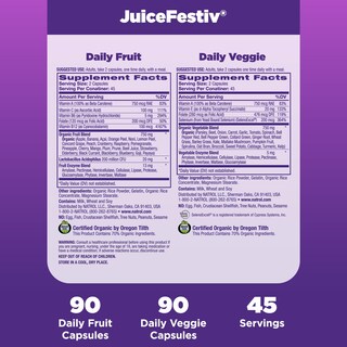 Foto 5 | Suplemento Natrol Juicefestiv Daily Fruit & Veggie 90 Cápsulas - Venta Internacional.