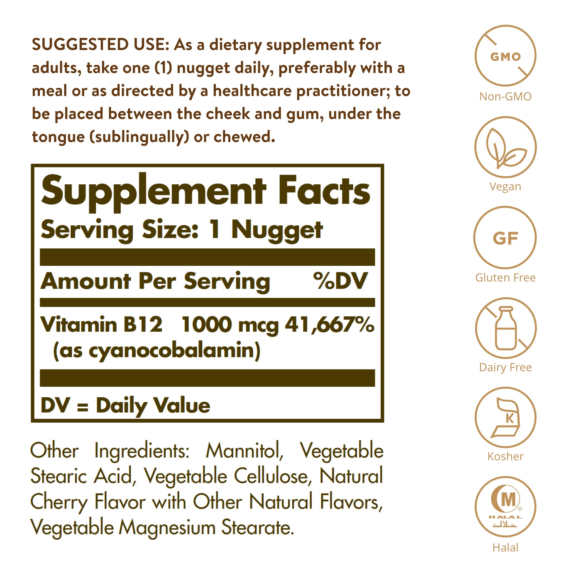 Foto 3 pulgar | Suplemento Solgar De Vitamina B12 Sublingual 1000 Mcg 250 Comprimidos - Venta Internacional.
