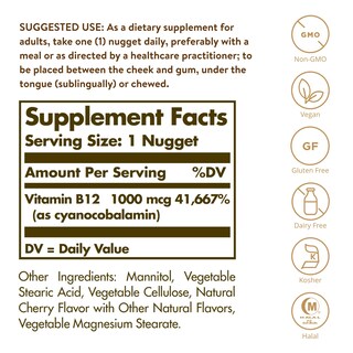 Foto 2 | Suplemento Solgar De Vitamina B12 Sublingual 1000 Mcg 250 Comprimidos - Venta Internacional.