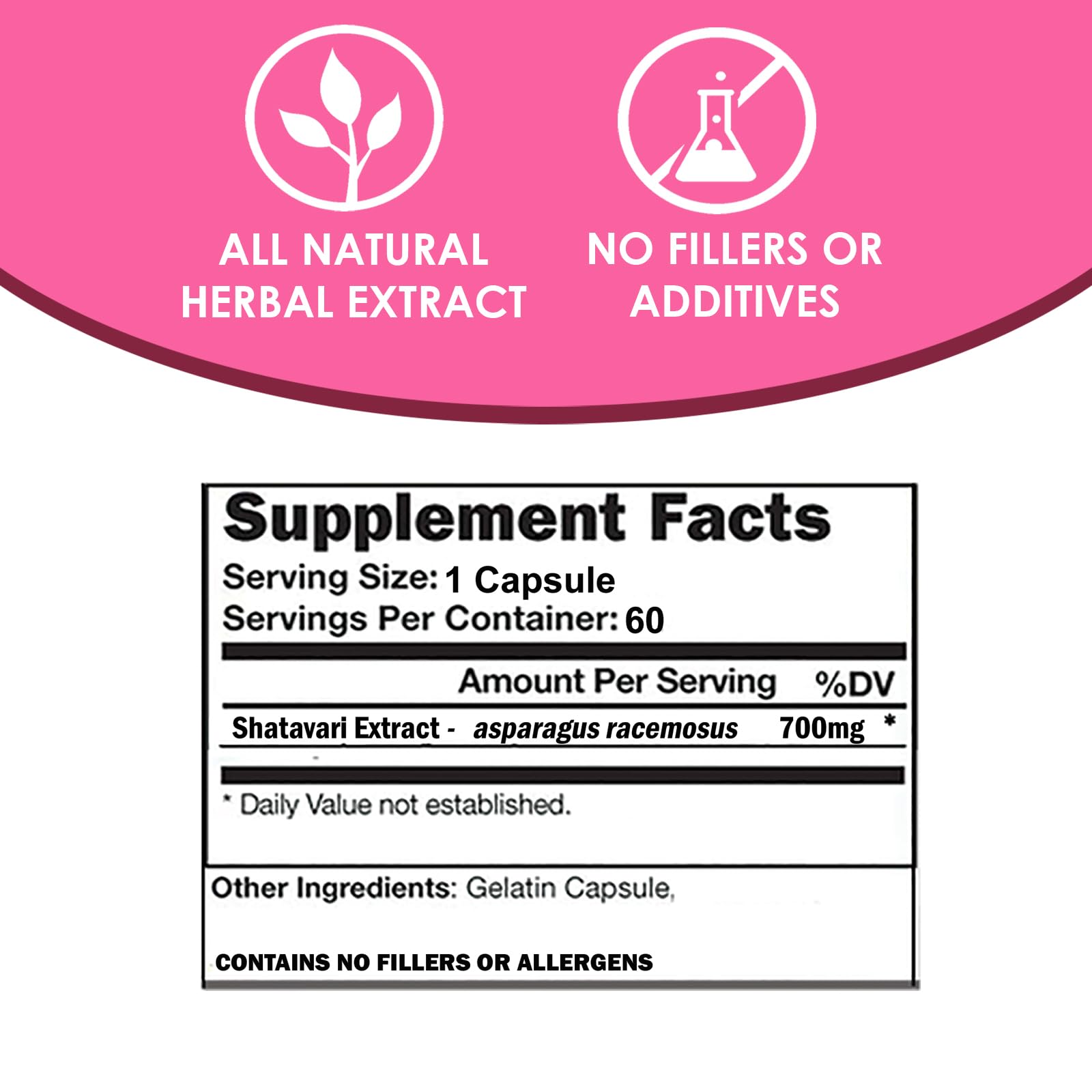 Foto 5 pulgar | Suplemento De Extracto De Espárragos Shatavari De Vh Nutrition, 700 Mg - Venta Internacional.