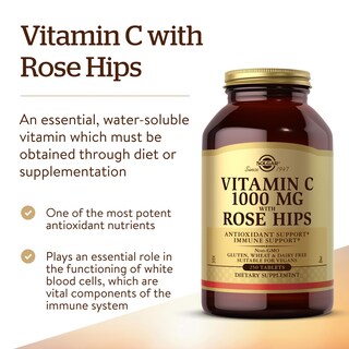 Foto 3 | Suplemento Solgar De Vitamina C 1000 Mg Con Rosa Mosqueta 250 Comprimidos - Venta Internacional.