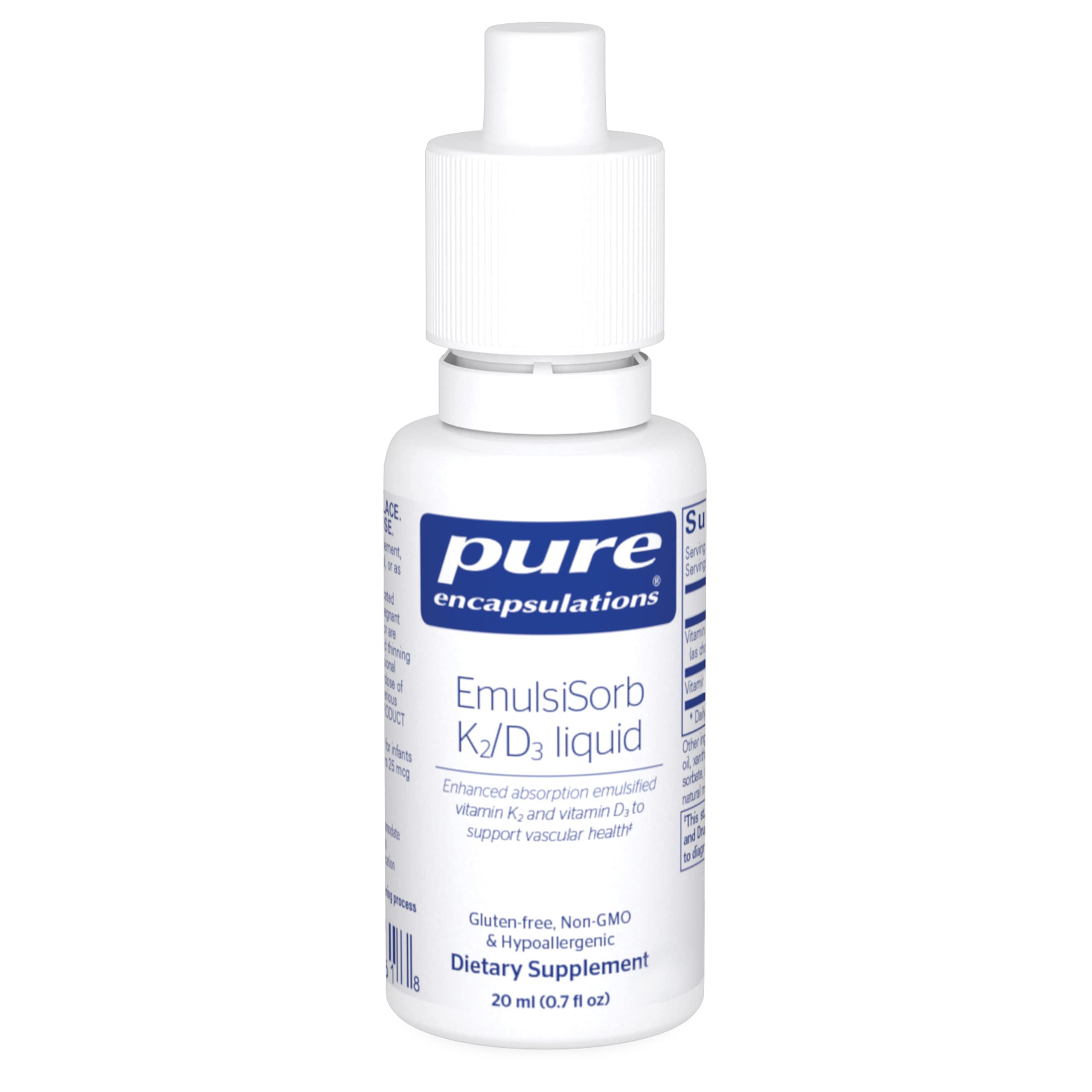 Foto 2 pulgar | Suplemento Pure Encapsulations Emulsisorb K2/d3, Líquido De 20 Ml - Venta Internacional.