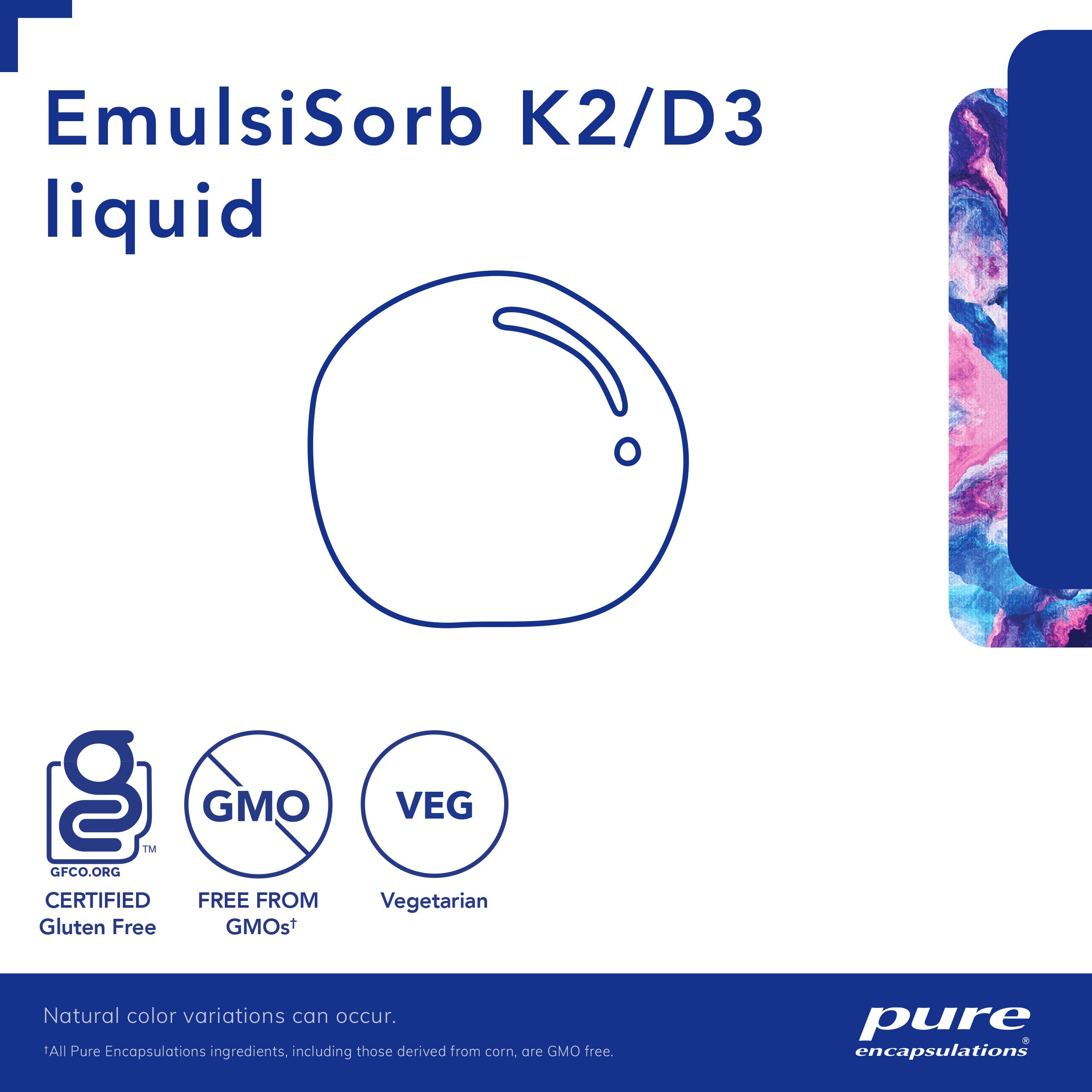 Foto 4 pulgar | Suplemento Pure Encapsulations Emulsisorb K2/d3, Líquido De 20 Ml - Venta Internacional.