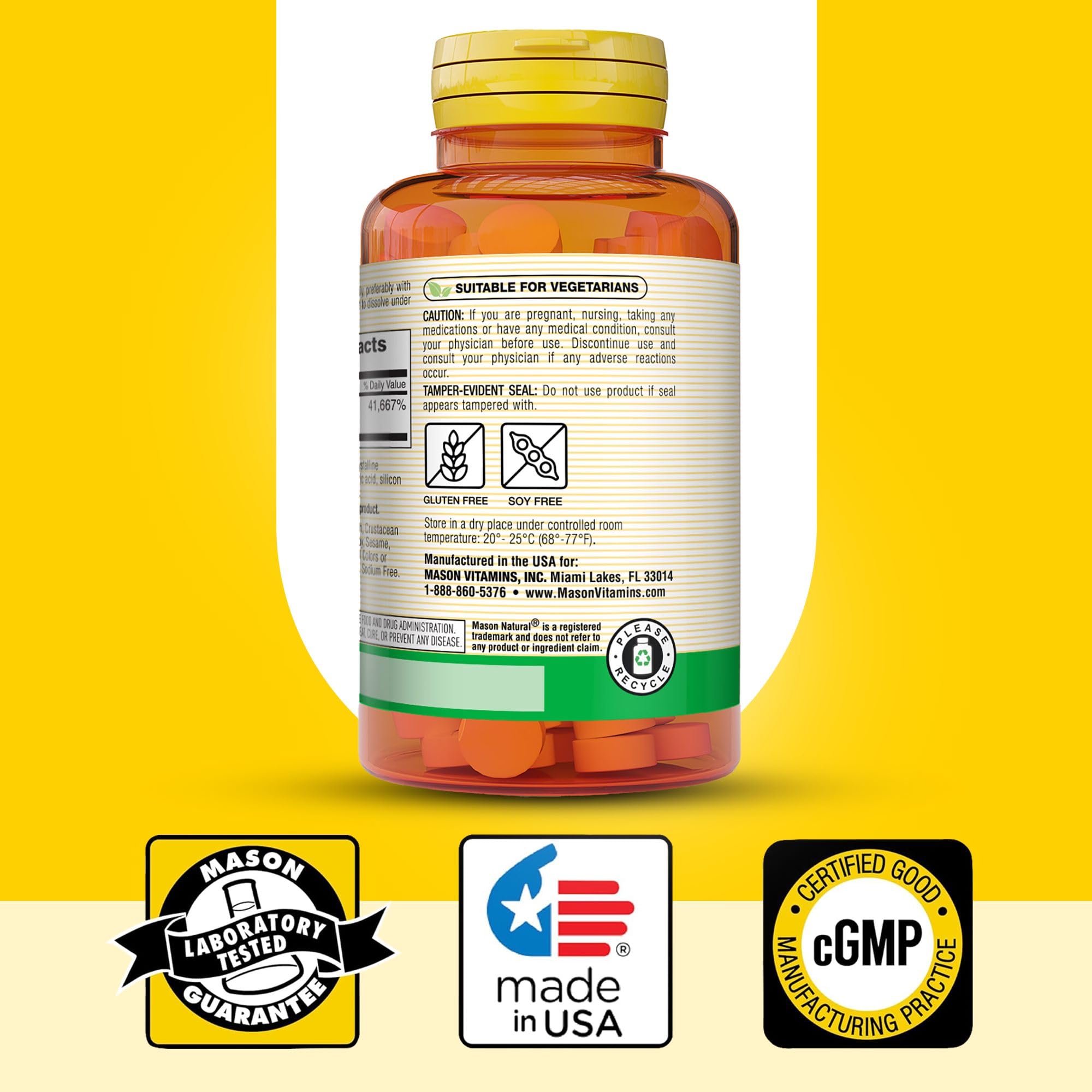 Foto 6 | Suplemento Mason Natural B 12 1000 Mcg Sublingual 200 Comprimidos - Venta Internacional.