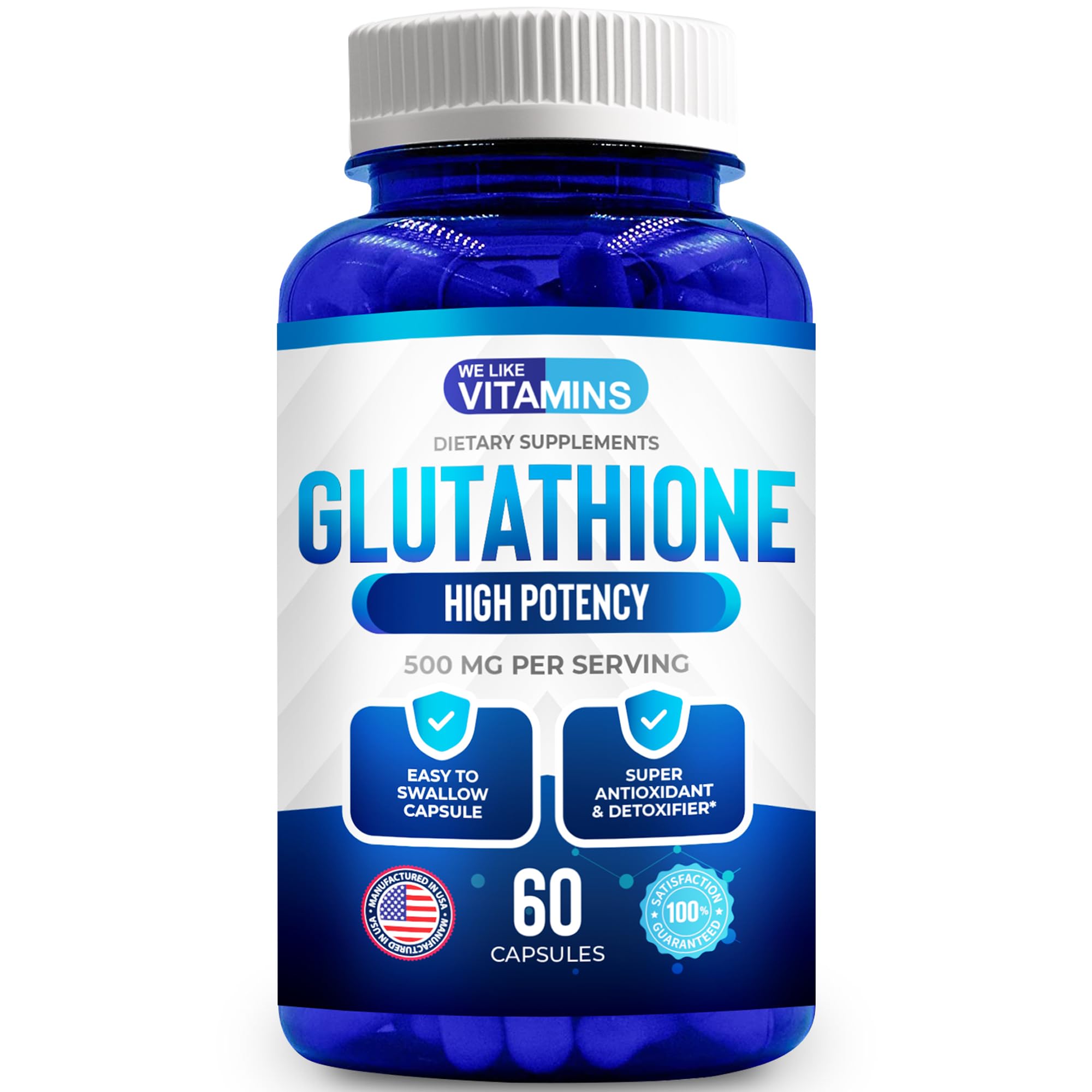 Suplemento We Like Vitamins Glutatión 500 Mg 60 Cápsulas - Venta Internacional.