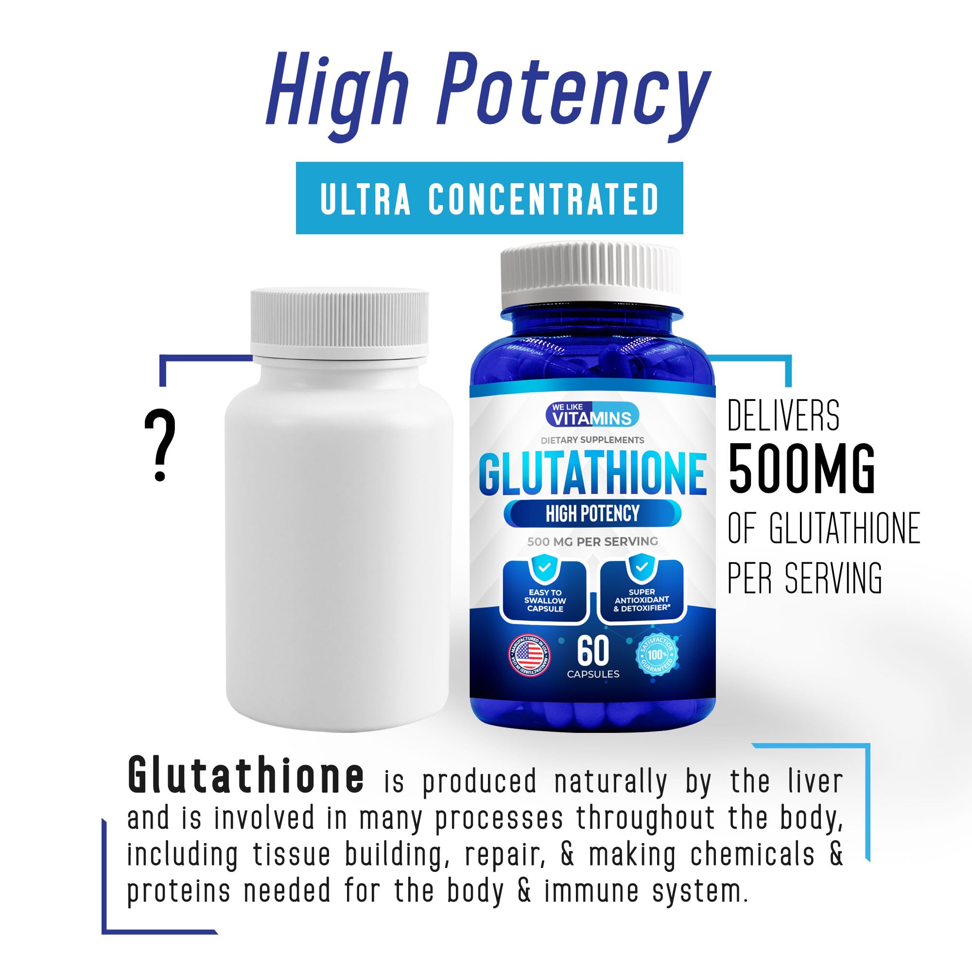 Foto 7 pulgar | Suplemento We Like Vitamins Glutatión 500 Mg 60 Cápsulas - Venta Internacional.