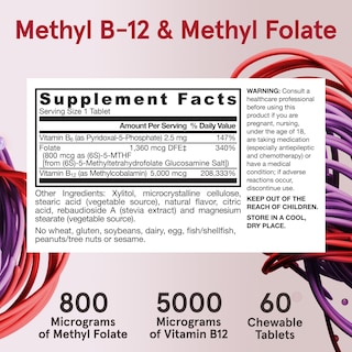 Foto 6 | Suplemento De Metil B-12 Ultra Fuerte De Jarrow Formulas, 5000 Mcg - Venta Internacional.
