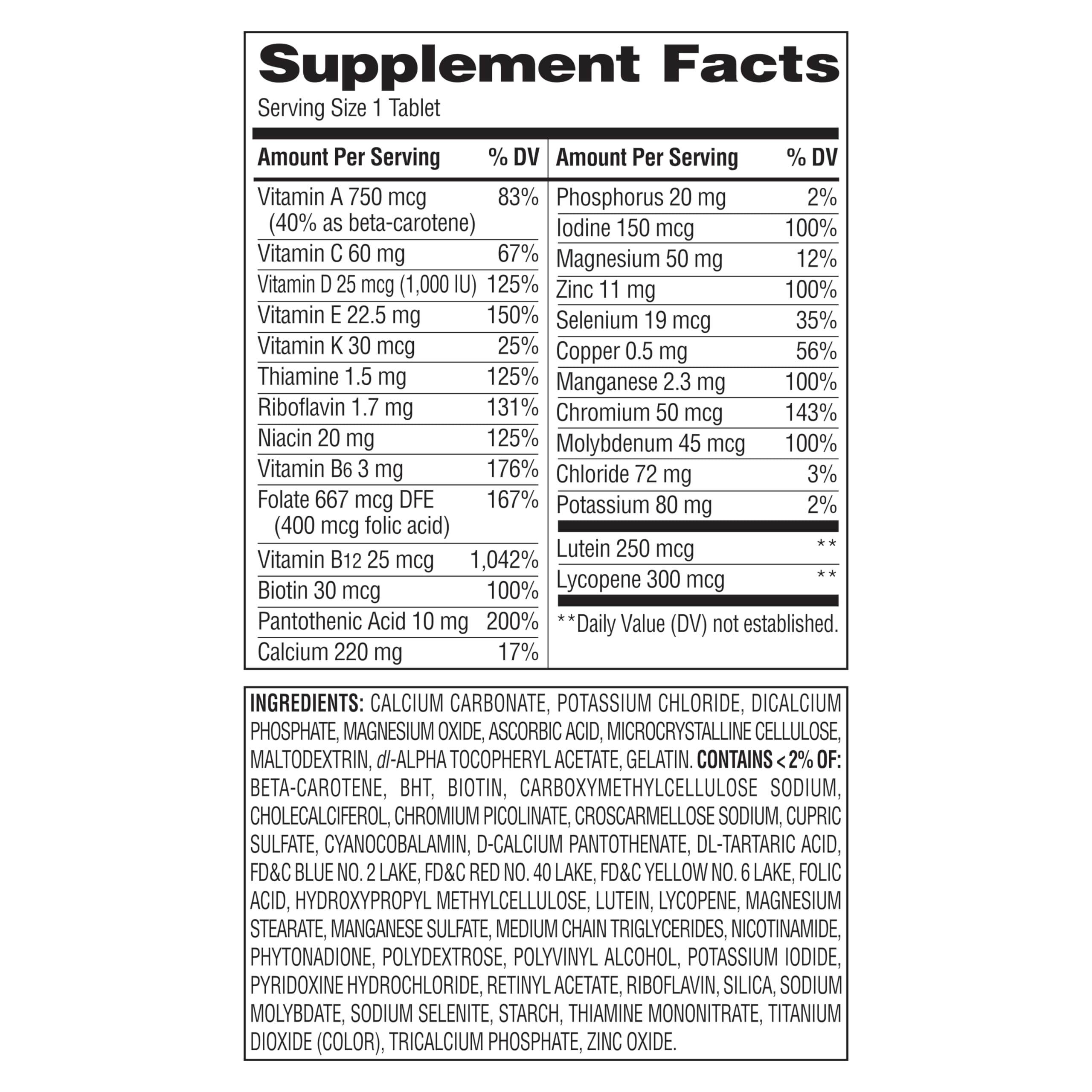 Foto 3 pulgar | Multivitamínico Equivalente A Adultos Mayores De 50 Años, 220 Comprimidos Al Día - Venta Internacional.