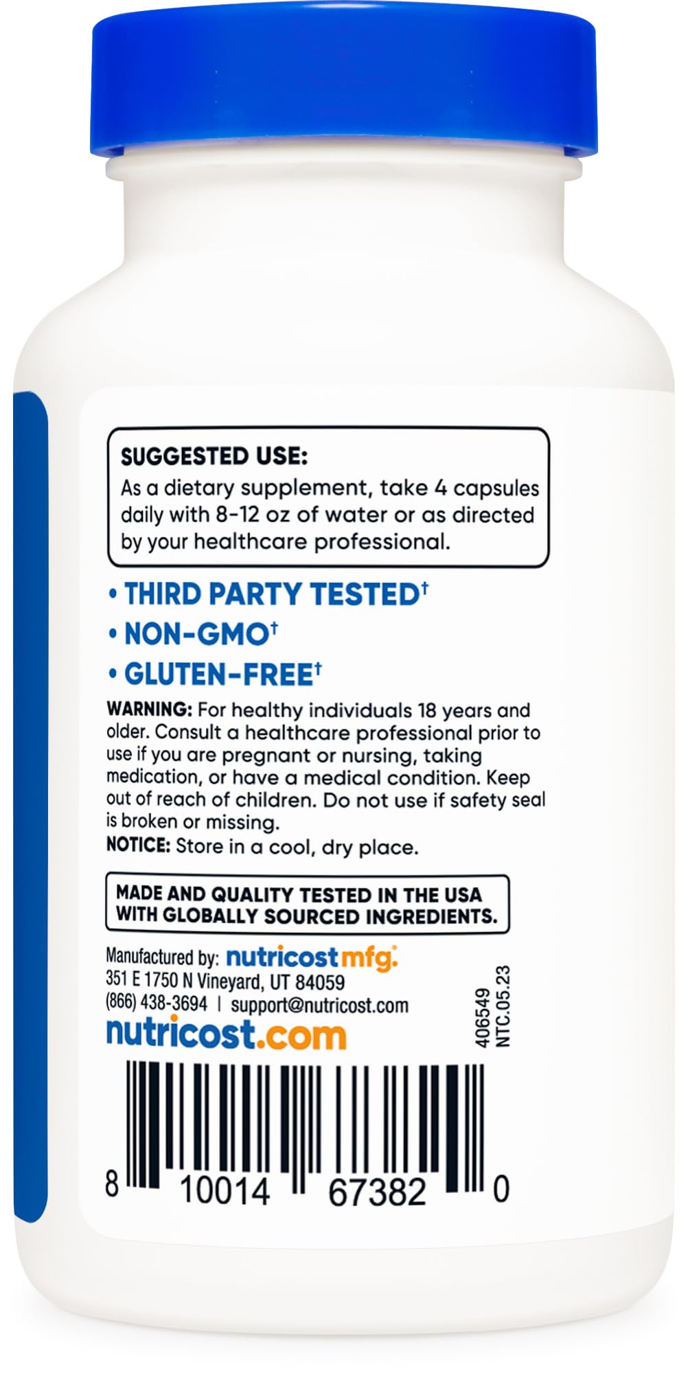 Foto 5 pulgar | Suplemento Nutricost De Ácido Ursólico 300 Mg 120 Cápsulas - Venta Internacional.