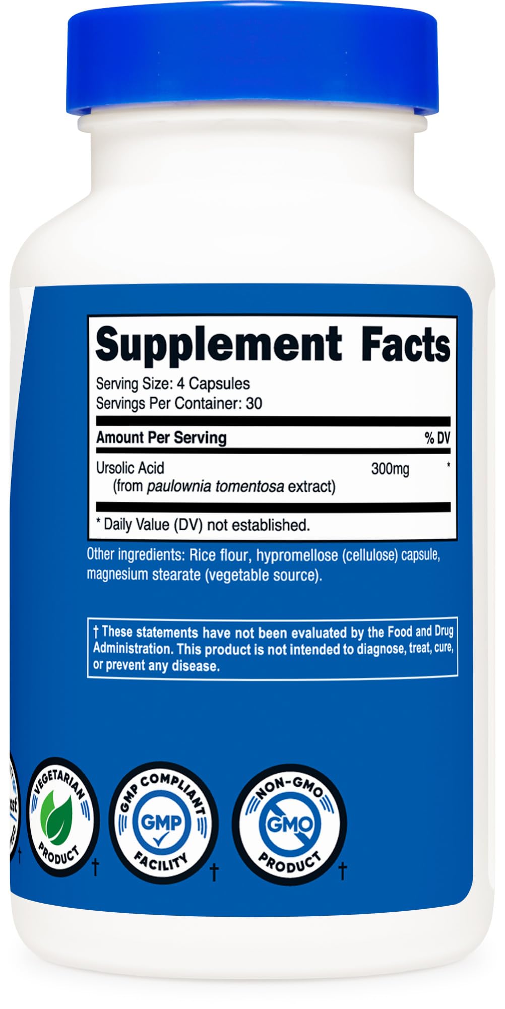 Foto 5 | Suplemento Nutricost De Ácido Ursólico 300 Mg 120 Cápsulas - Venta Internacional.