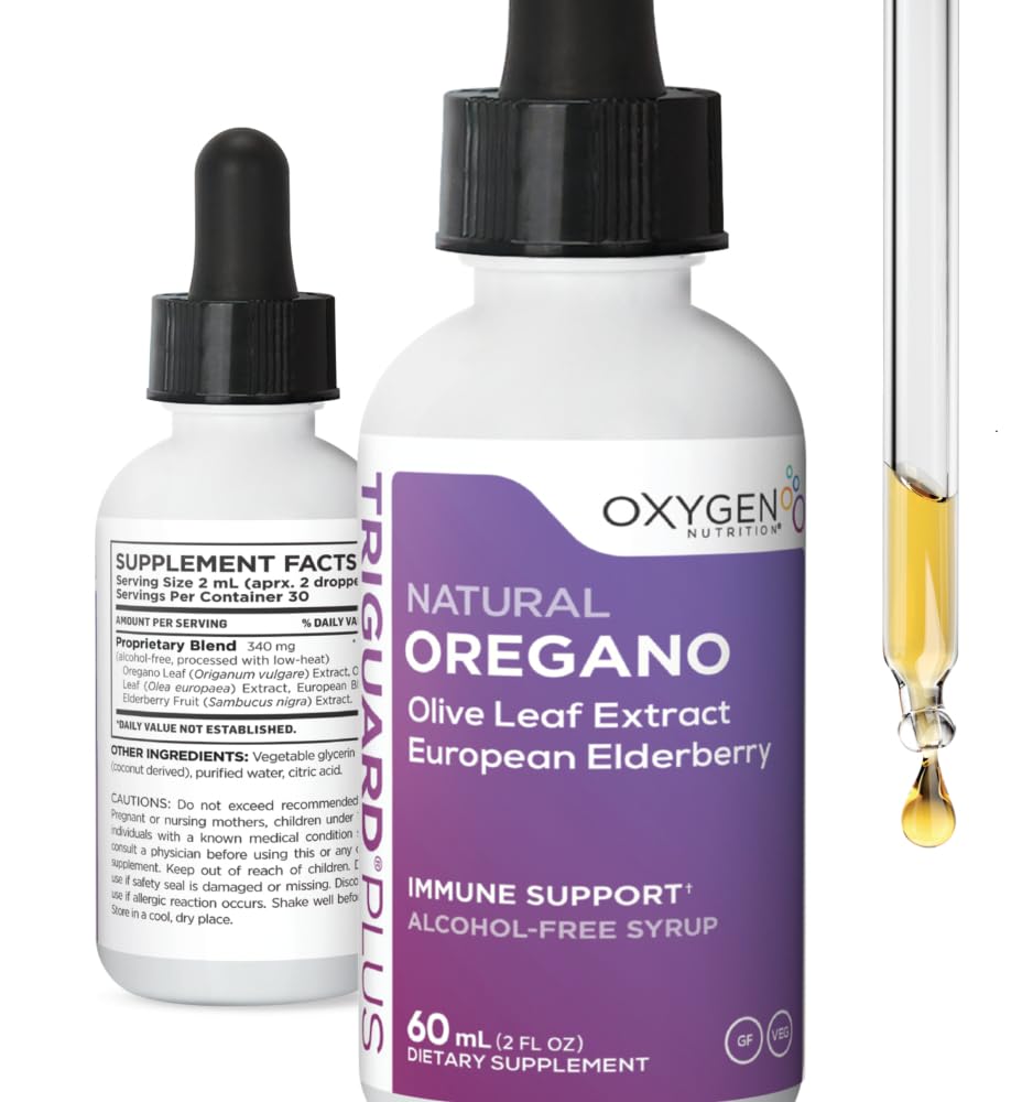 Suplemento De Aceite De Orégano Triguard Plus De Oxygen Nutrition, 60 Ml - Venta Internacional.