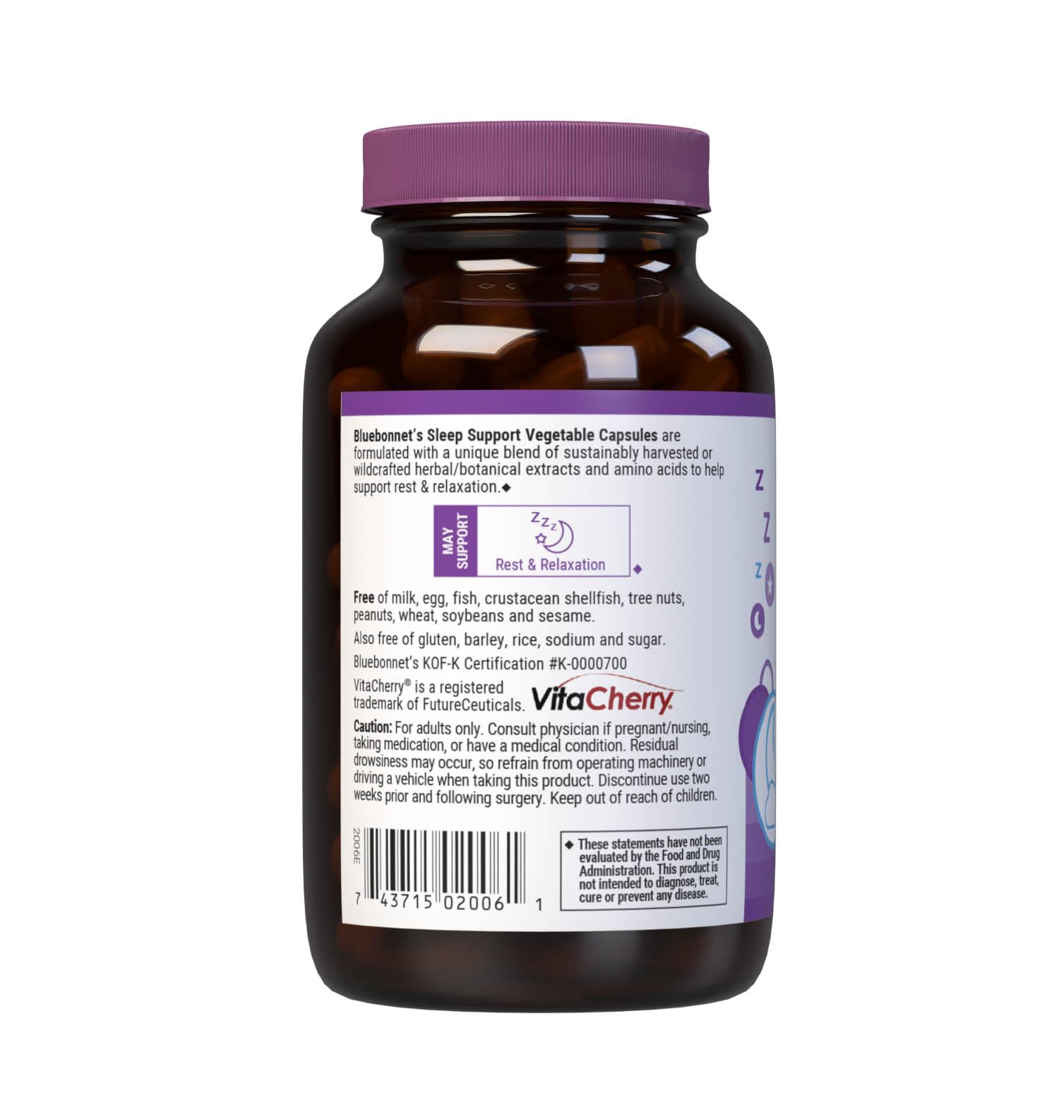 Foto 5 pulgar | Suplemento Bluebonnet Nutrition Sleep Support 60 Cápsulas - Venta Internacional.