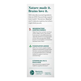 Foto 7 | Suplemento Neuriva Plus Brain Memory Focus, 30 Cápsulas, Paquete De 2 - Venta Internacional.