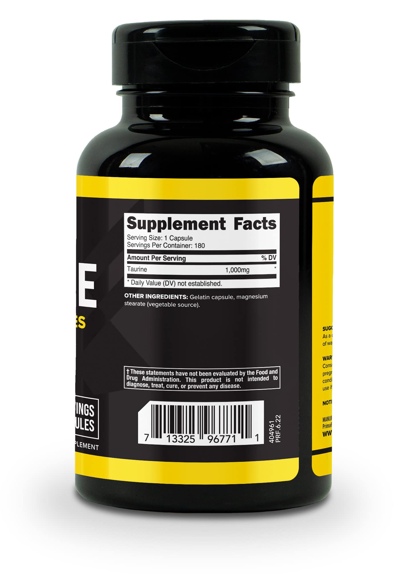 Foto 5 pulgar | Suplemento Primaforce Taurine 1000 Mg 180 Cápsulas - Venta Internacional.