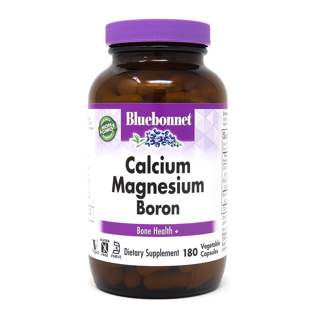 Suplemento Bluebonnet Calcio Magnesio Boro 180 Cápsulas - Venta Internacional.