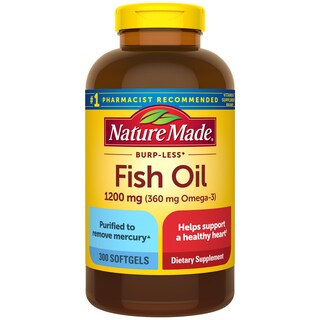 Foto 1 | Suplemento De Aceite De Pescado Nature Made Burp Less 1200 Mg 300 Cápsulas Blandas - Venta Internacional.