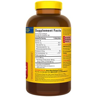 Foto 7 | Suplemento De Aceite De Pescado Nature Made Burp Less 1200 Mg 300 Cápsulas Blandas - Venta Internacional.