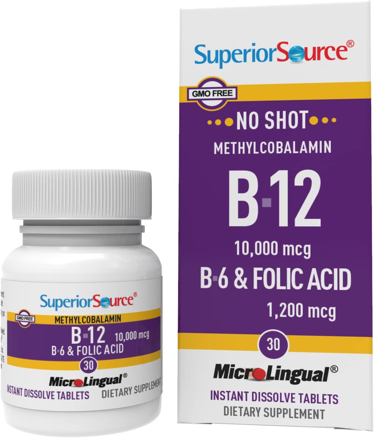 Suplemento De Vitamina B-12, Metilcobalamina De Fuente Superior, 10000 Mcg - Venta Internacional.