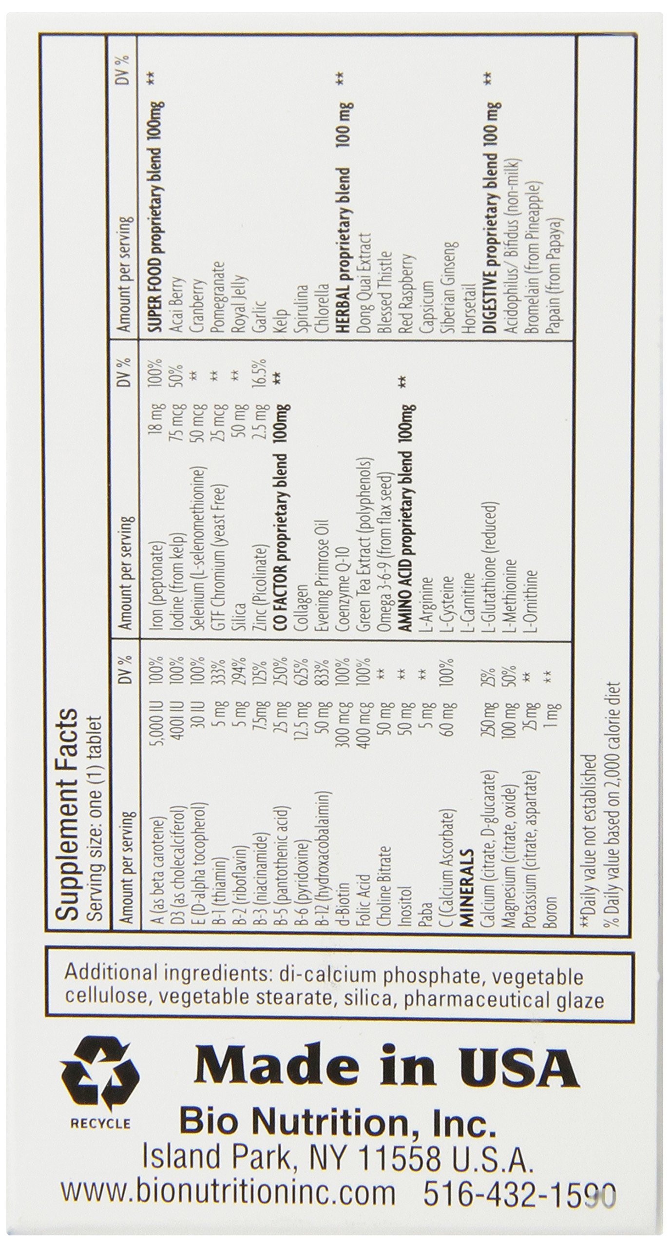 Foto 4 pulgar | Suplemento Bio Nutrition Women Wellness 60 Comprimidos - Venta Internacional.