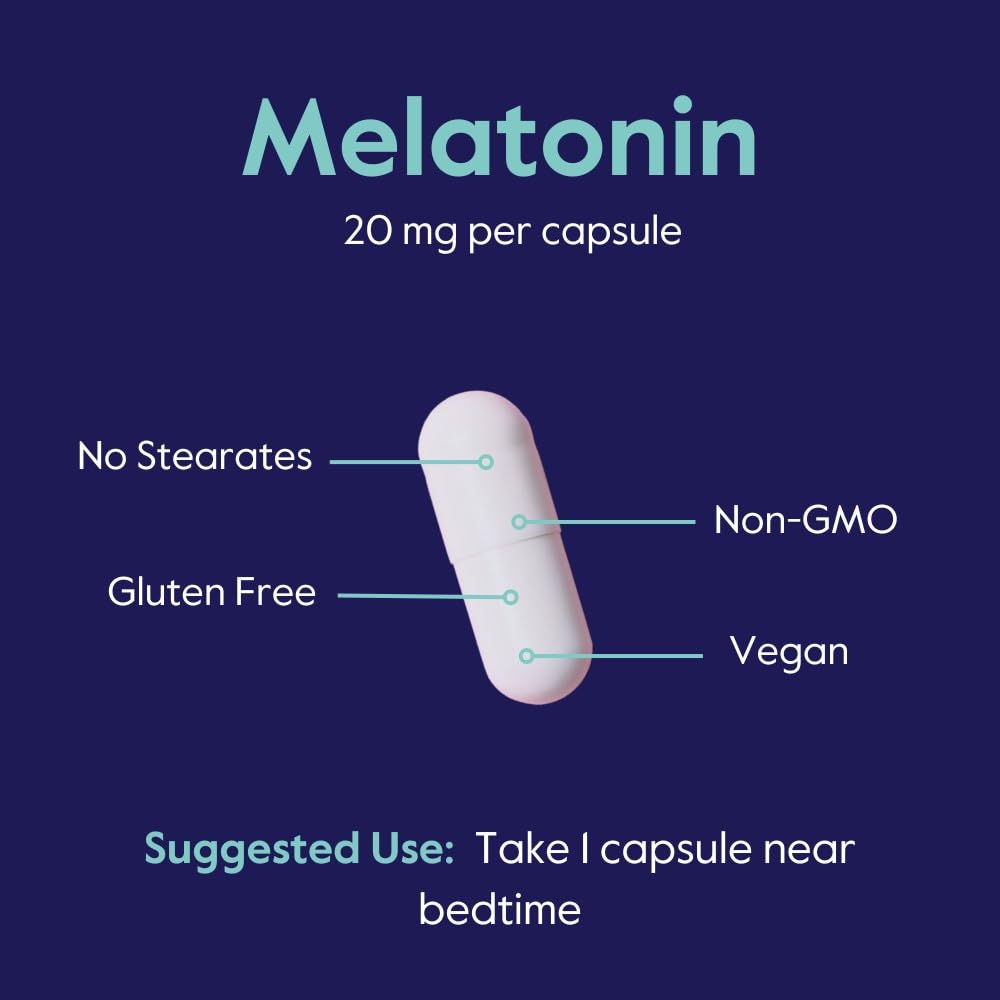 Foto 6 pulgar | Suplemento Bestvite De Melatonina, 20 Mg, 120 Cápsulas Vegetarianas, Vegano - Venta Internacional.