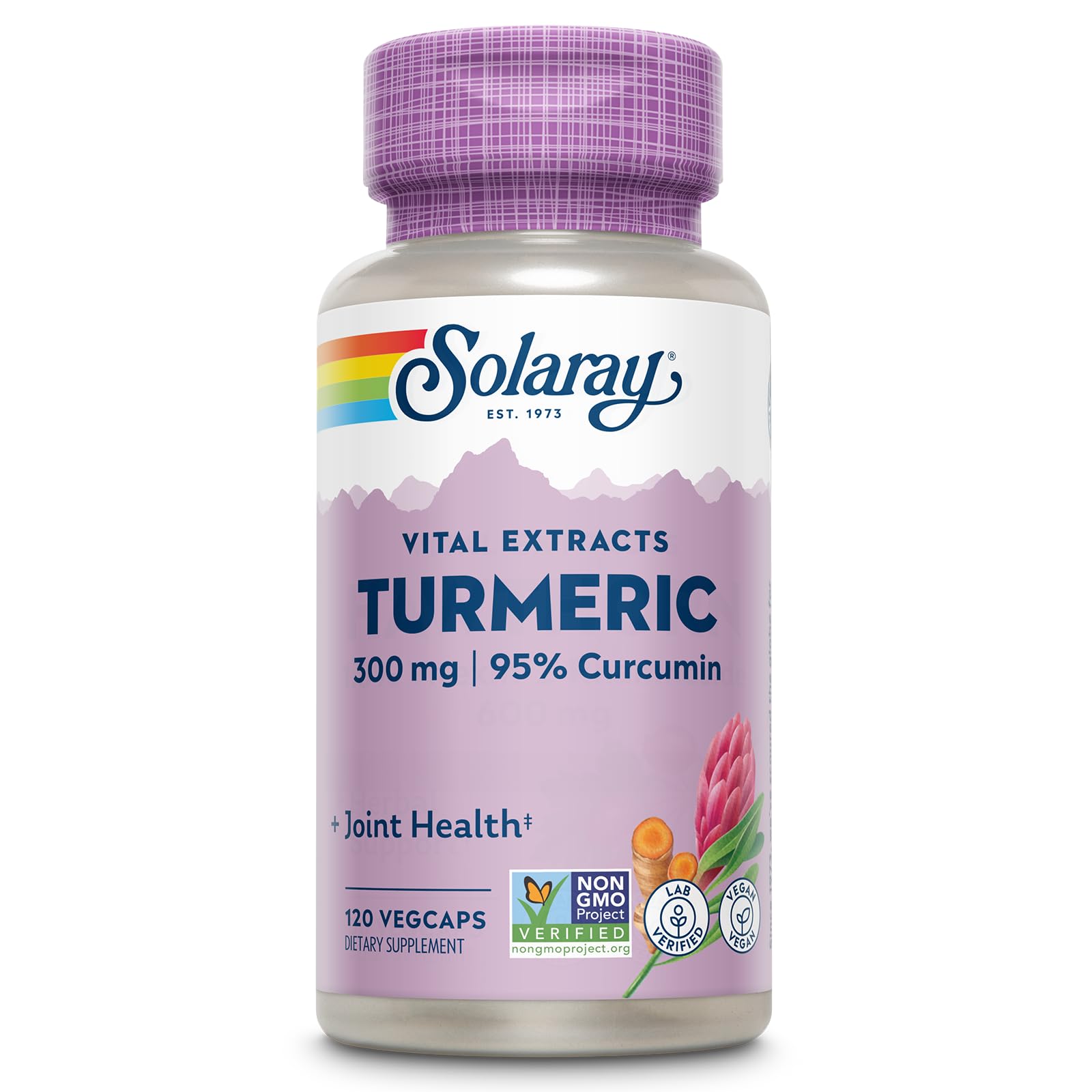 Suplemento Solaray De Cúrcuma 300 Mg Con 95% De Curcumina 120 Cápsulas - Venta Internacional.