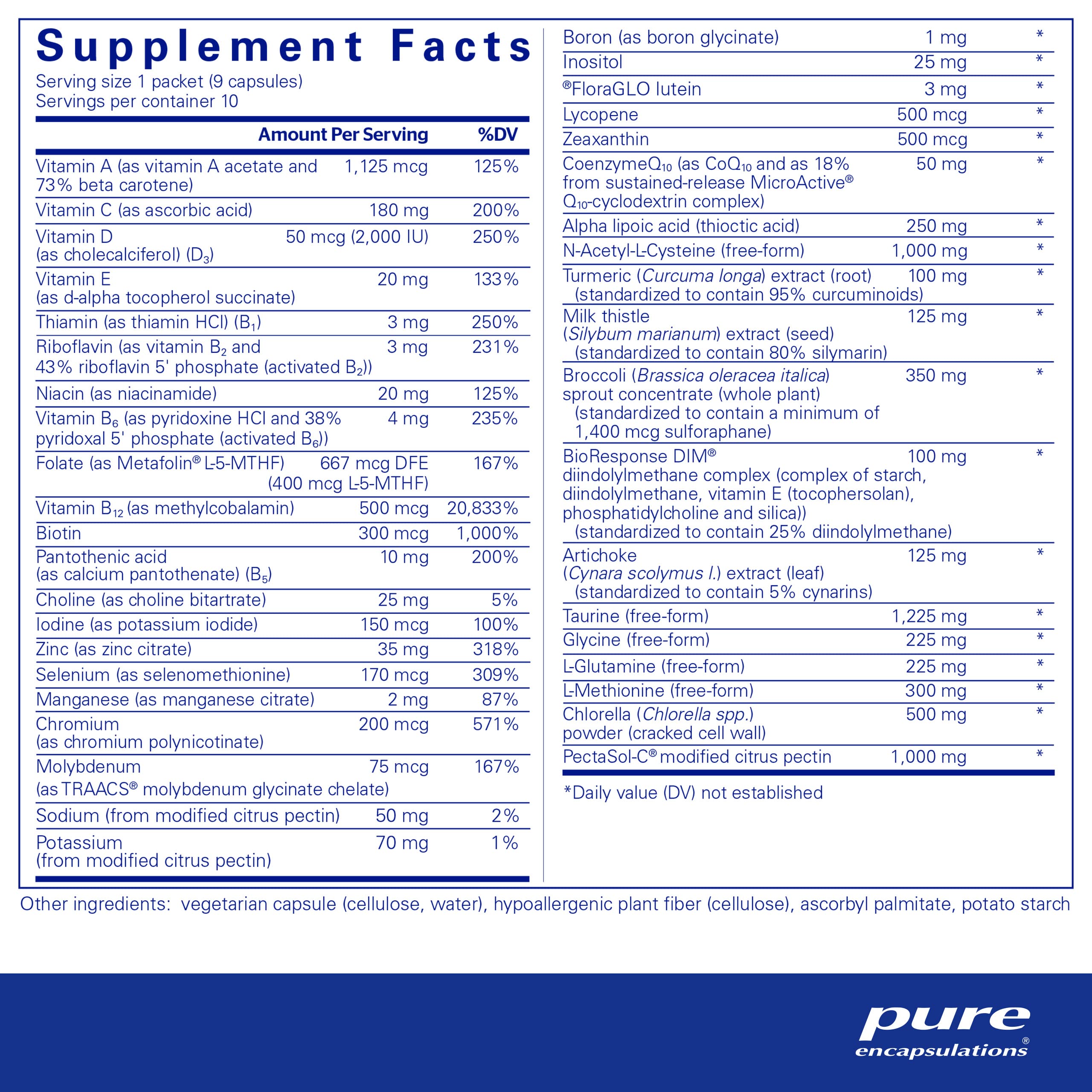 Foto 3 pulgar | Supplement Pure Encapsulations Ultradetox, Paquete Puro De 10 Días - Venta Internacional.