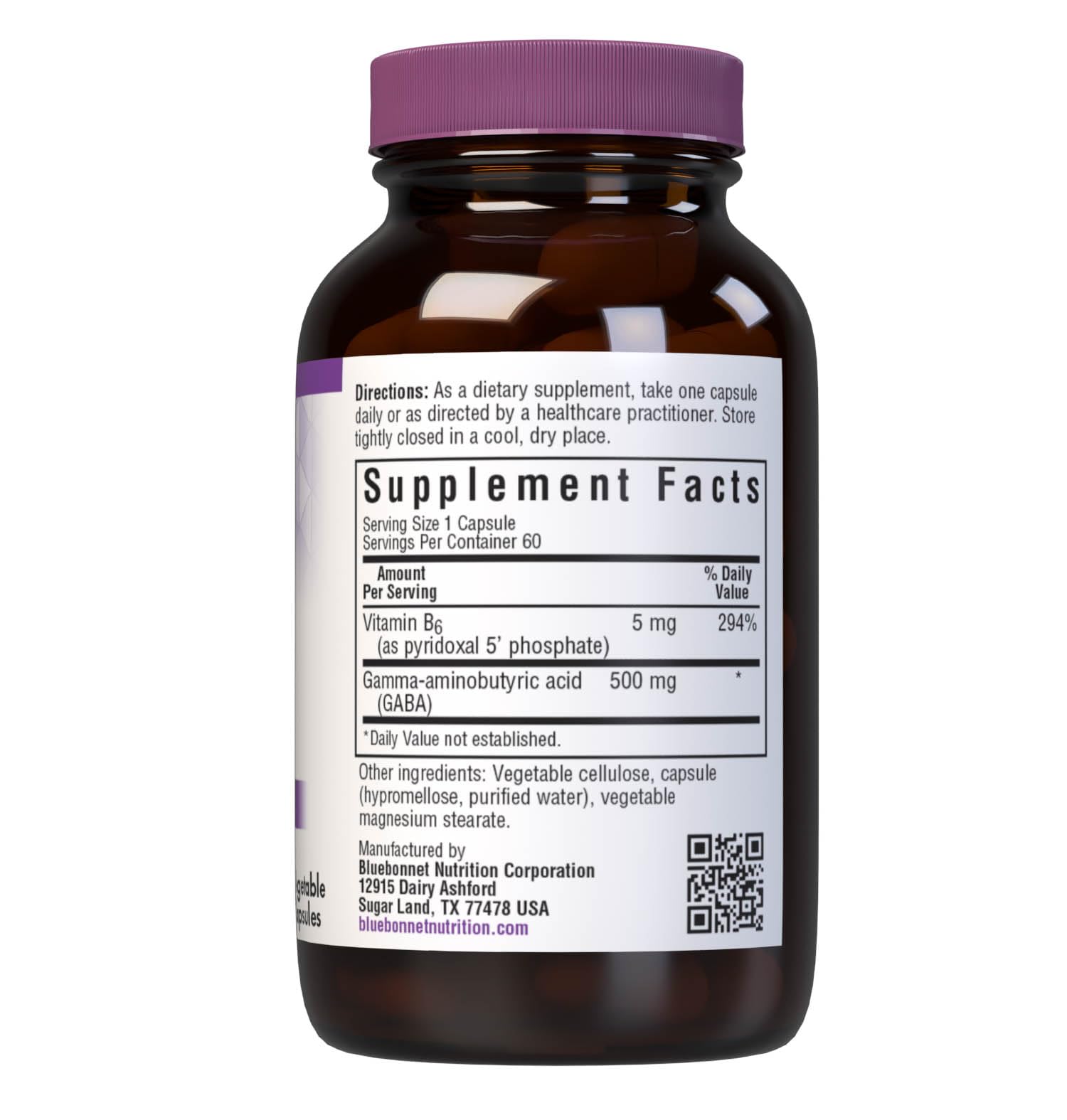 Foto 3 pulgar | Suplemento Bluebonnet Nutrition Gaba 500 Mg 60 Cápsulas - Venta Internacional.