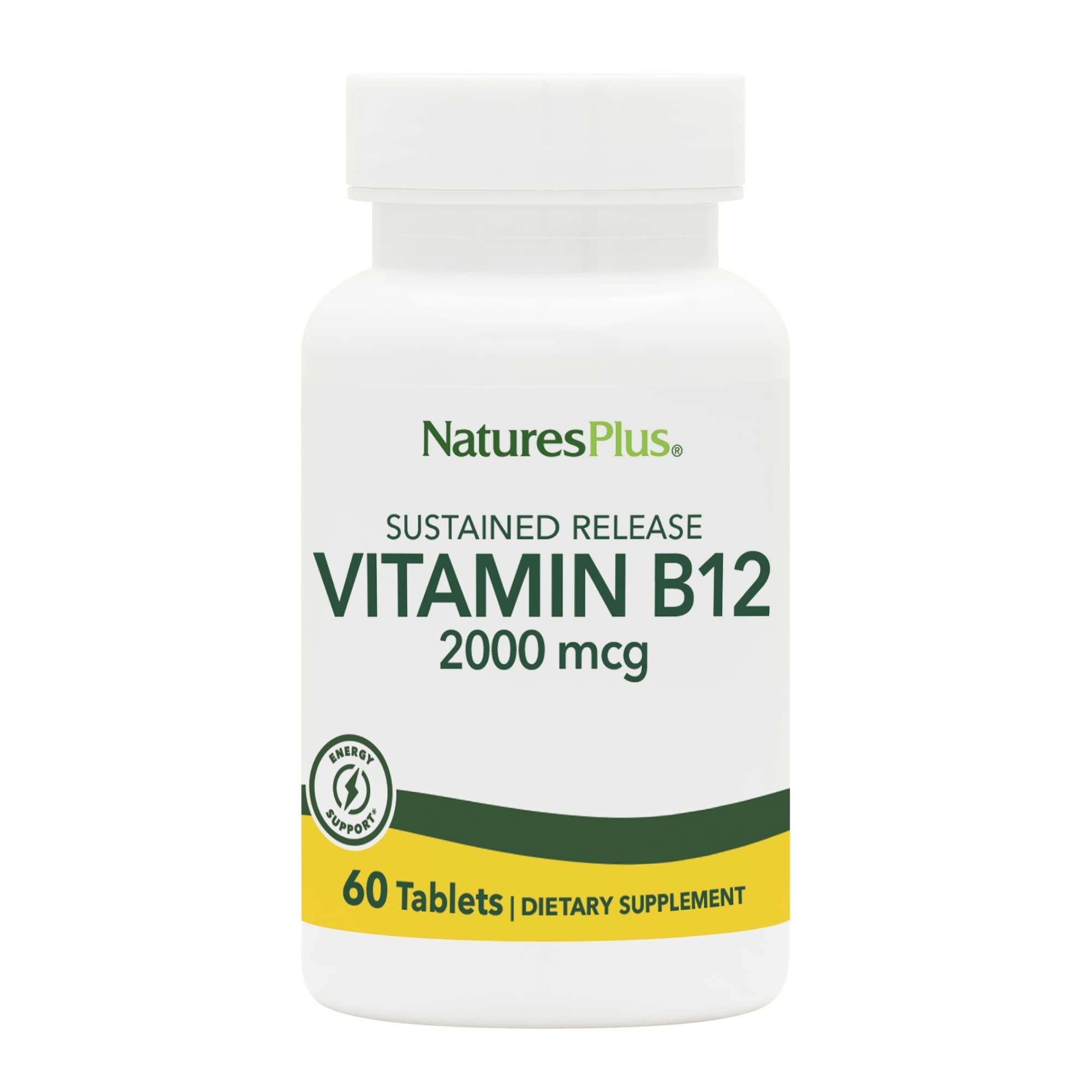 Suplemento Natures Plus De Vitamina B12 2000 Mcg 60 Tabletas - Venta Internacional.
