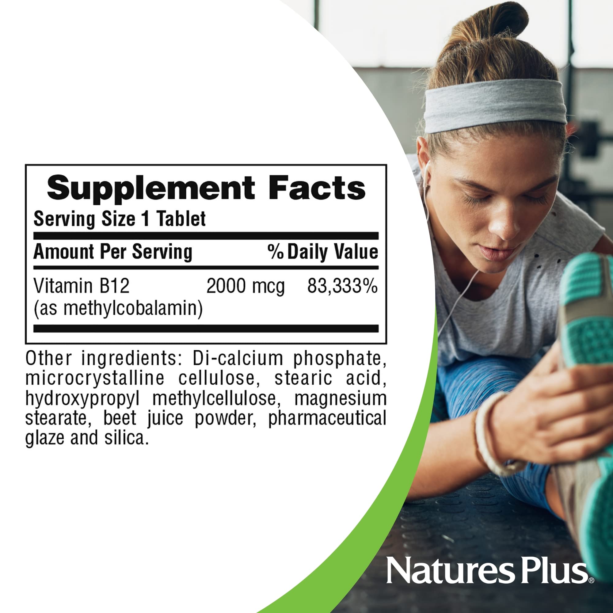 Foto 6 pulgar | Suplemento Natures Plus De Vitamina B12 2000 Mcg 60 Tabletas - Venta Internacional.