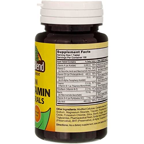 Foto 6 pulgar | Suplemento Nature's Blend De Múltiples Vitaminas Con Minerales, 100 Tabletas - Venta Internacional.