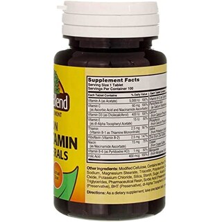 Foto 5 | Suplemento Nature's Blend De Múltiples Vitaminas Con Minerales, 100 Tabletas - Venta Internacional.