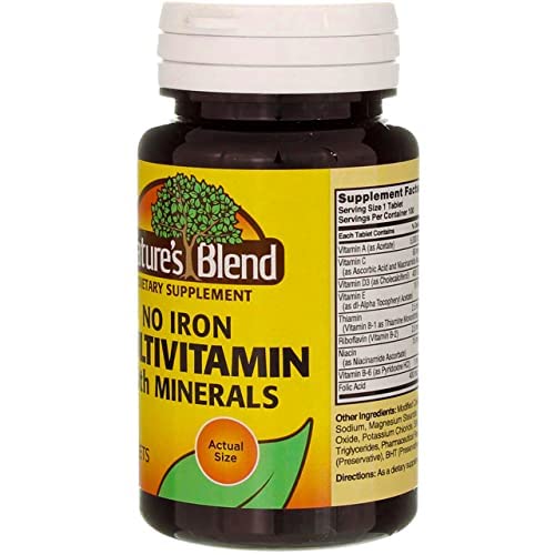 Foto 7 pulgar | Suplemento Nature's Blend De Múltiples Vitaminas Con Minerales, 100 Tabletas - Venta Internacional.