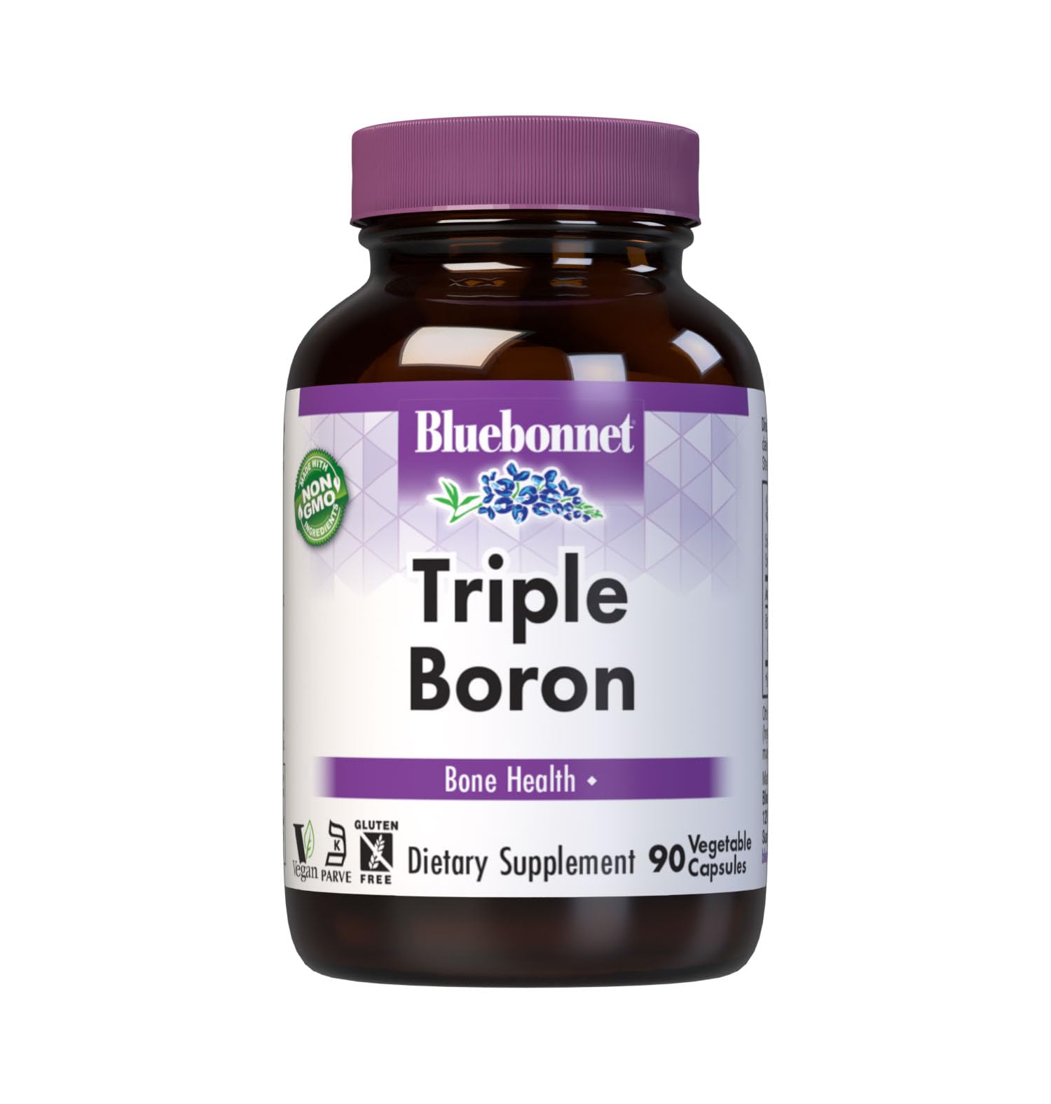 Suplemento Bluebonnet Triple Boron 3 Mg 90 Cápsulas Vegetarianas - Venta Internacional.