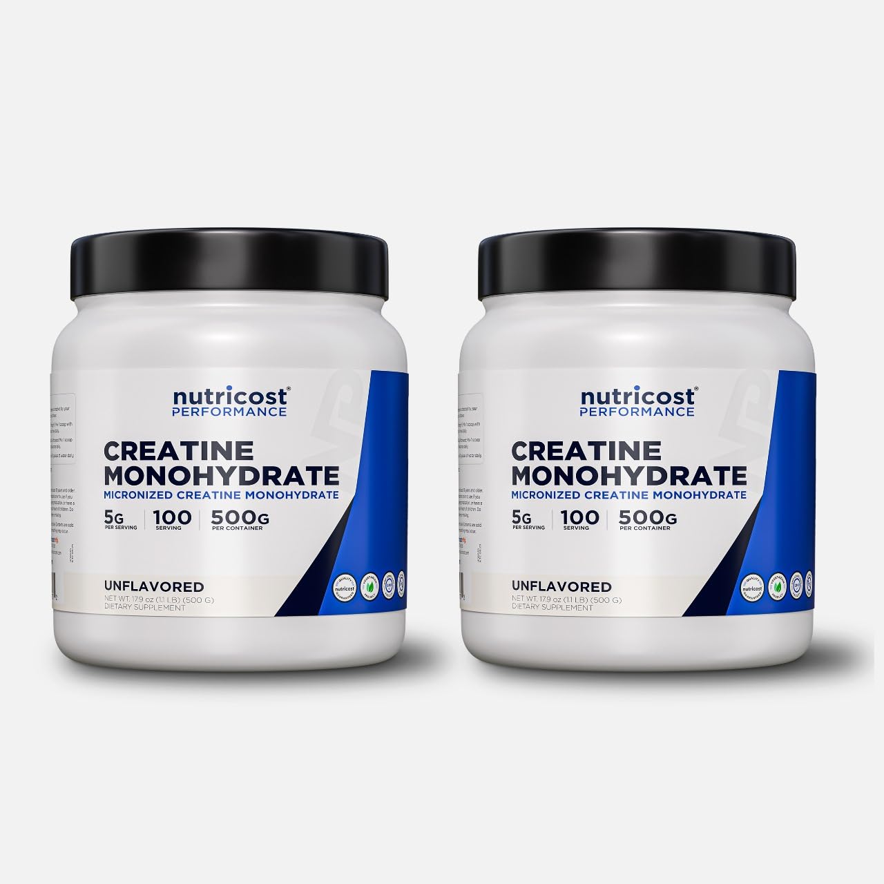 Monohidrato De Creatina En Polvo Nutricost, 500 G (17,9 Oz), Paquete De 2 - Venta Internacional.