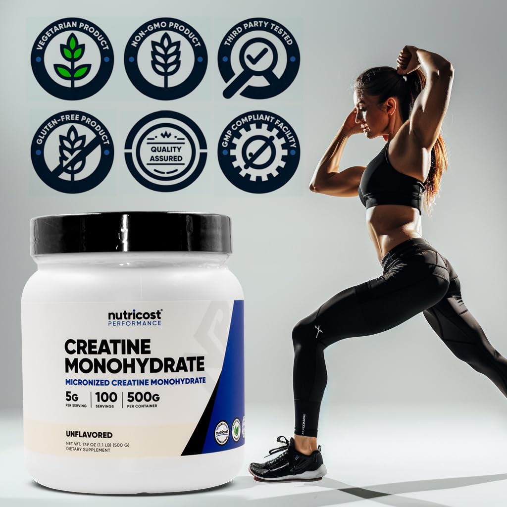 Foto 3 | Monohidrato De Creatina En Polvo Nutricost, 500 G (17,9 Oz), Paquete De 2 - Venta Internacional.
