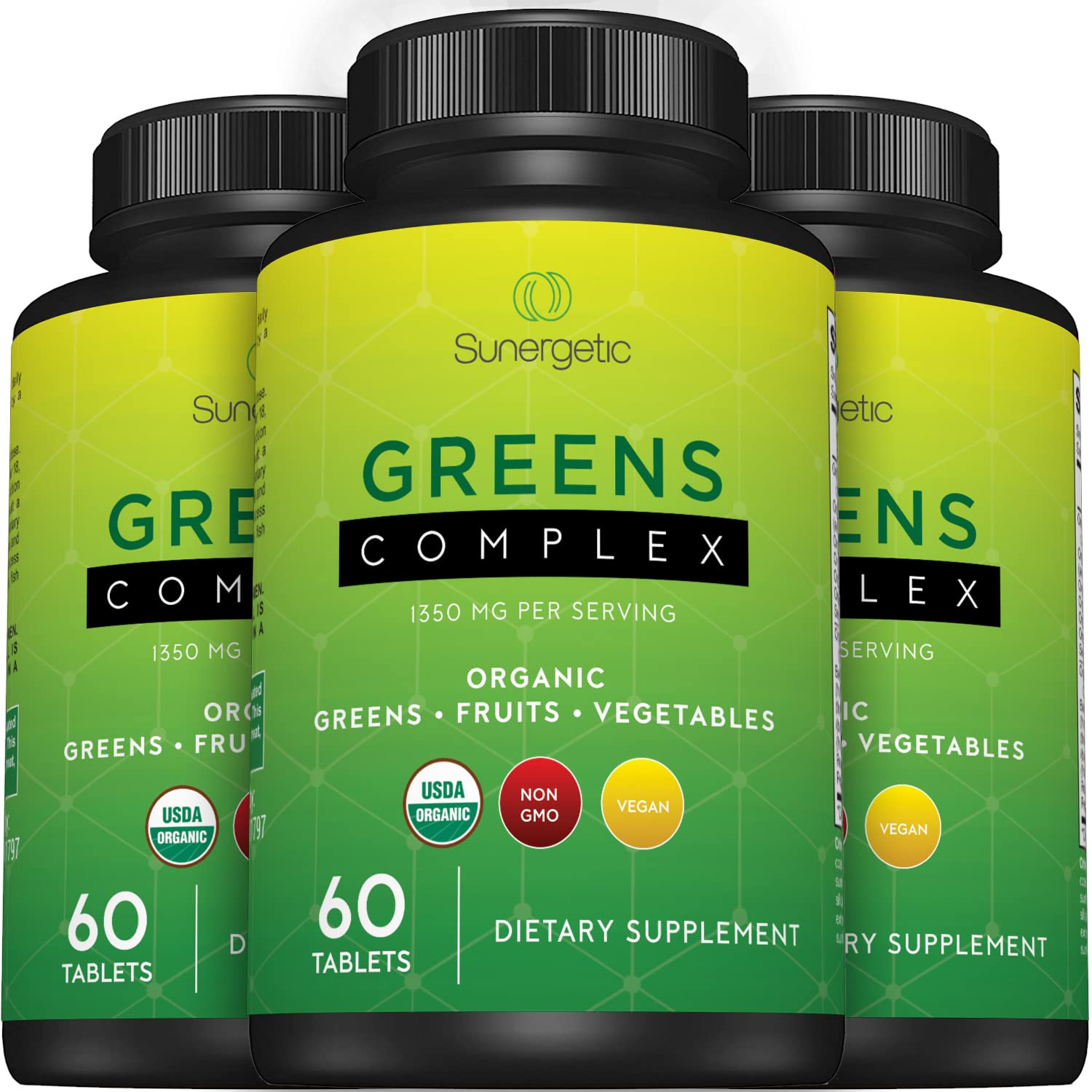 Foto 7 pulgar | Suplemento Sunergetic Premium Usda Organic Greens 60 Comprimidos - Venta Internacional.