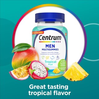 Foto 4 | Gomitas Multivitamin Centrum Para Hombre, Frutas Tropicales, 100 Unidades - Venta Internacional.