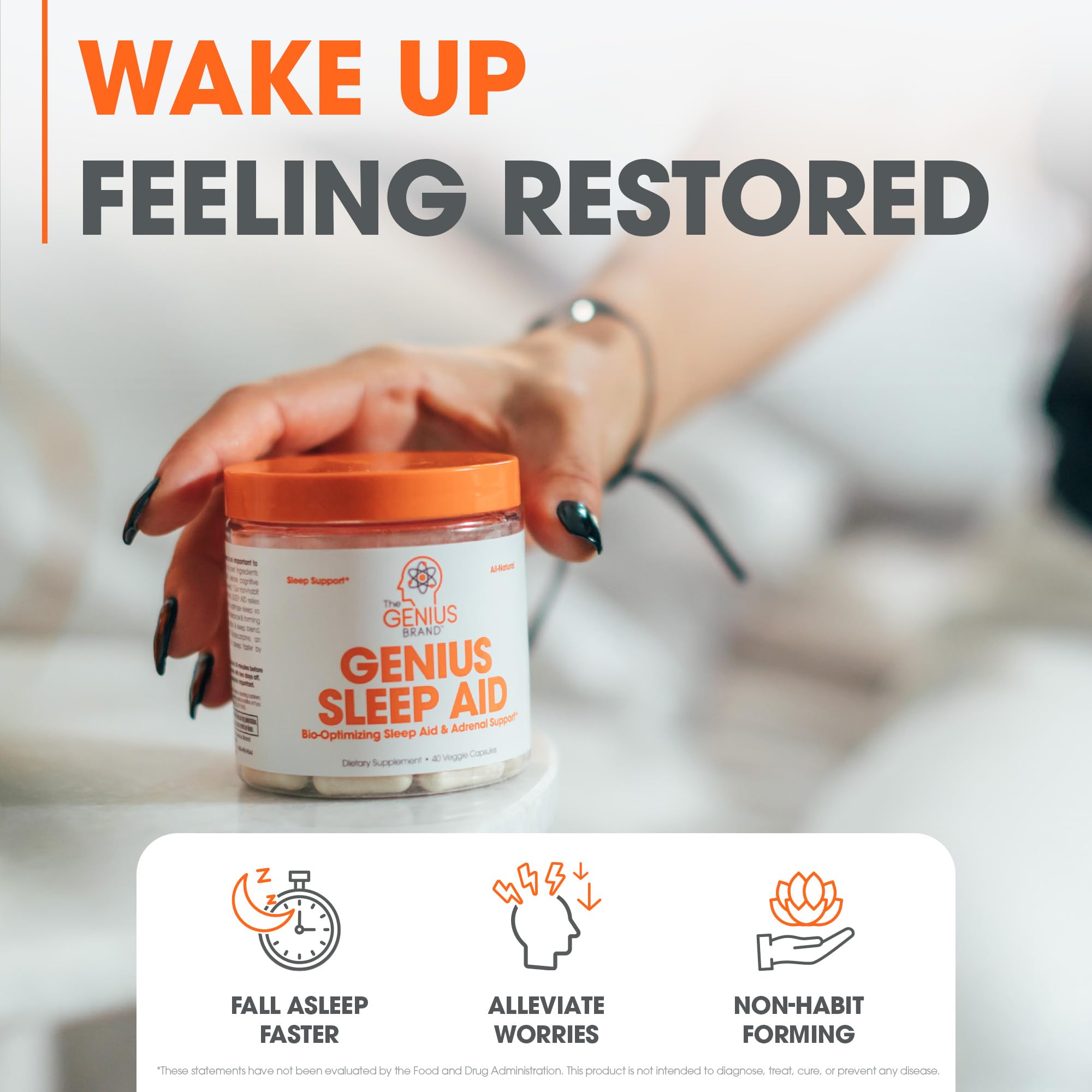 Foto 4 pulgar | Suplemento Genius Sleep Aid 40 Cápsulas - Venta Internacional