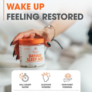 Foto 3 | Suplemento Genius Sleep Aid 40 Cápsulas - Venta Internacional
