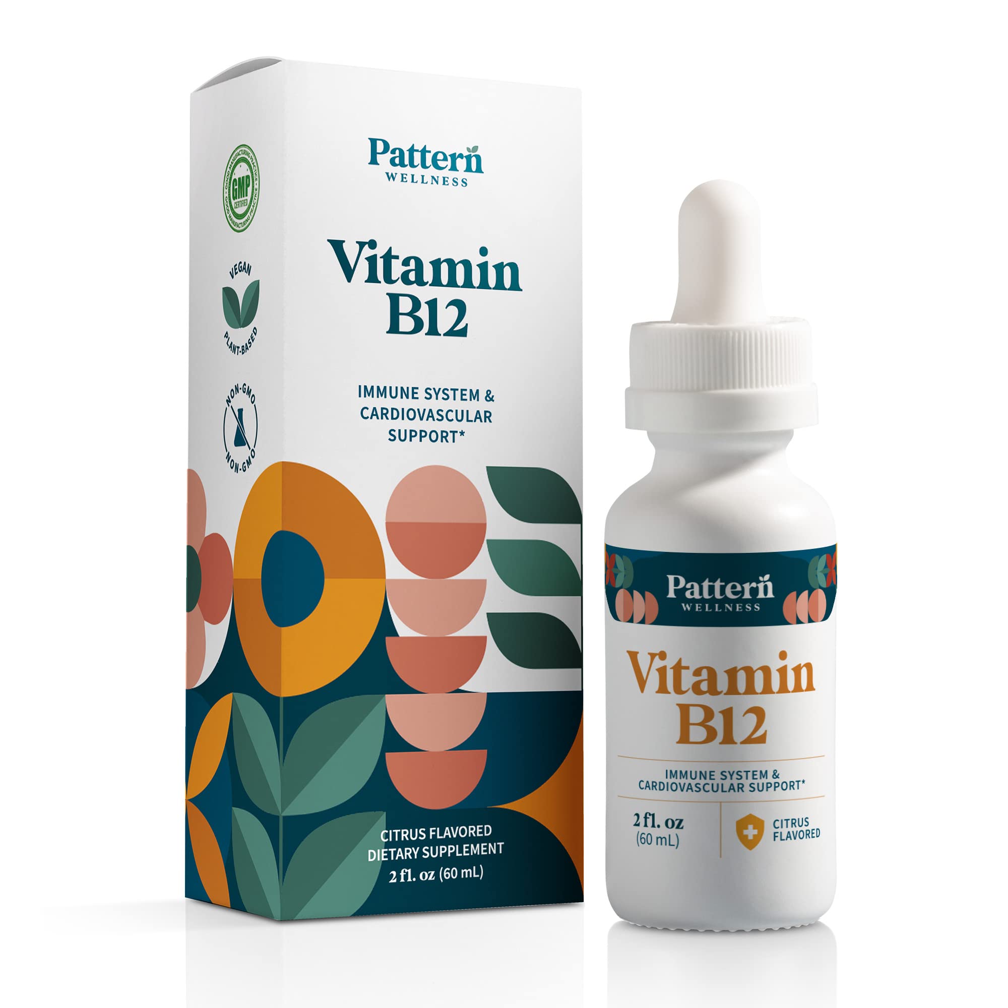 Suplemento De Vitamina B12 Pattern Wellness, 5000 Mcg, 60 Ml, Líquido - Venta Internacional.