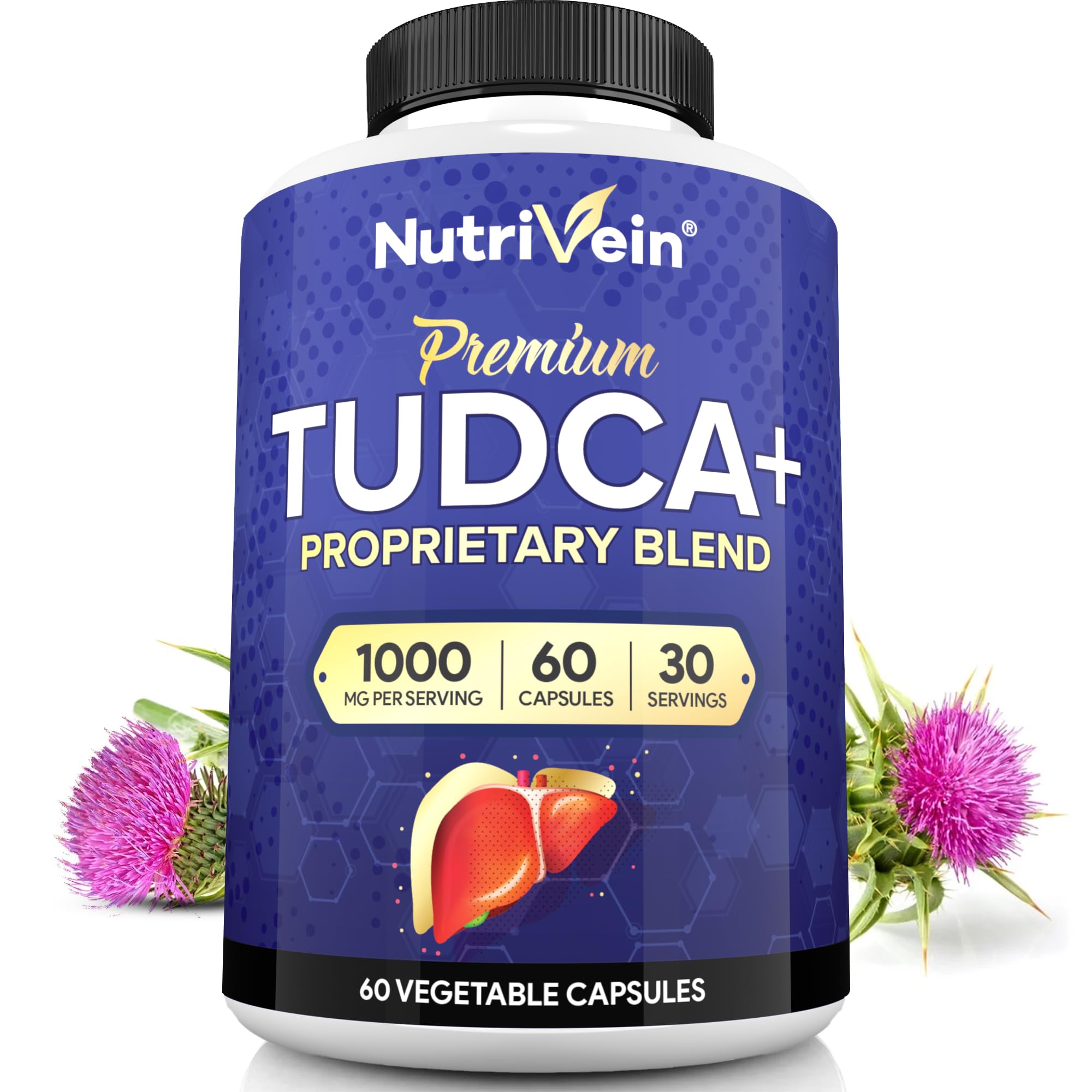 Suplemento Nutrivein Tudca+ Liver Support 1000 Mg 60 Cápsulas - Venta Internacional.