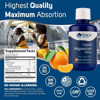 Foto 2 | Suplemento Trace Minerals Magnesio Líquido 300 Mg 480 Ml - Venta Internacional.