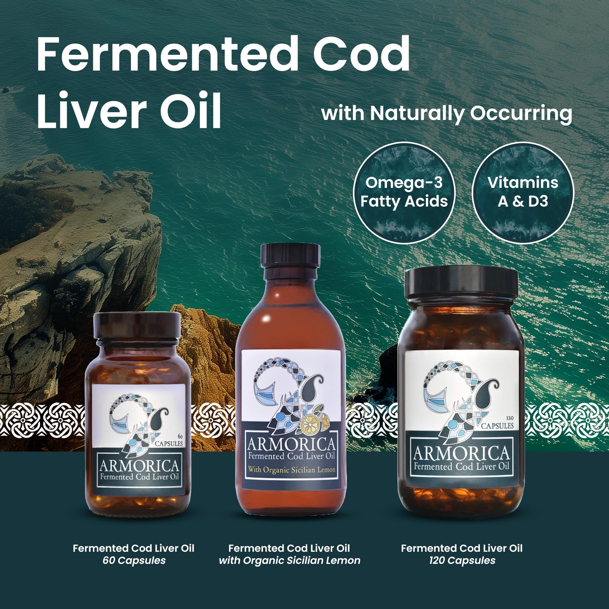 Foto 5 | Suplemento De Aceite De Hígado De Bacalao Fermentado Armorica 120 Cápsulas - Venta Internacional.