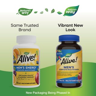 Foto 2 | ¡multivitamínico Nature's Way Alive! Men's Complete 130 Comprimidos - Venta Internacional.