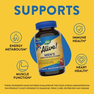 Foto 4 | ¡multivitamínico Nature's Way Alive! Men's Complete 130 Comprimidos - Venta Internacional.
