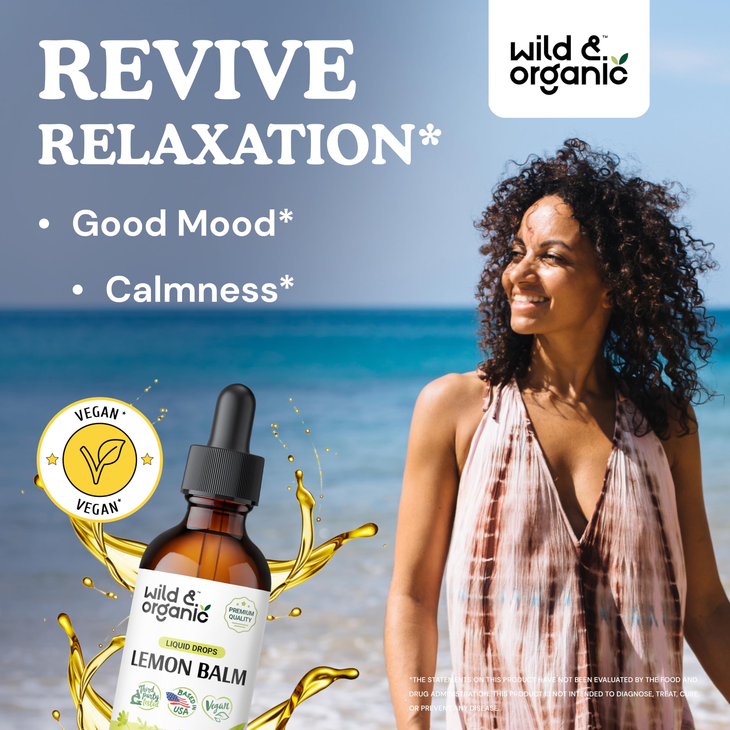 Foto 2 | Suplemento En Gotas De Bálsamo De Limón Wild & Organic, 60 Ml - Venta Internacional.